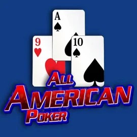 All American Poker online game logo by RTG (Reel Time Gaming) on wildrobinn-be.com
