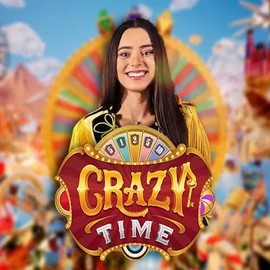 Crazy Time logo – Live Casino by Evolution at Wild Robin Casino