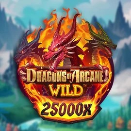 Dragons of Arcane Wild slot logo by Foxium at Wild Robin Casino