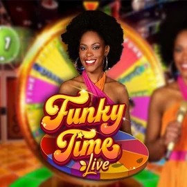 Funky Time logo – Live Casino by Evolution at Wild Robin Casino