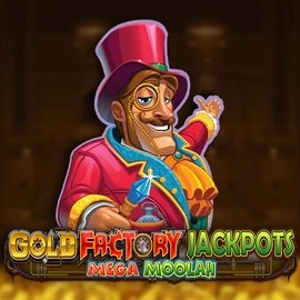 Gold Factory Jackpots Mega Moolah slot icon by Aurum Signature Studios, available at Wild Robin Casino